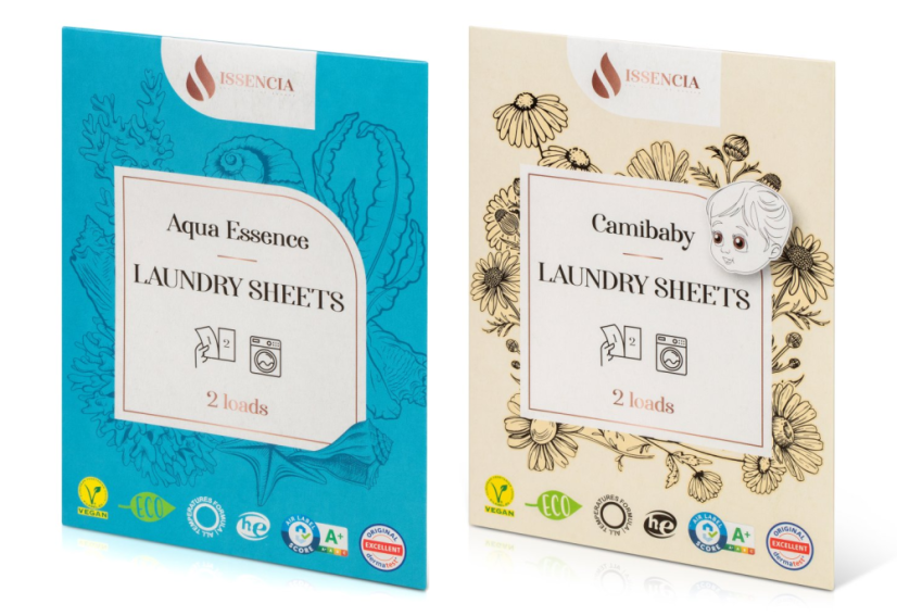 Pacchetto conveniente Issencia 2 x  Strisce per il bucato per 2 lavaggi